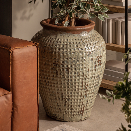 Vas decorativ clasic ceramica verde|Vaze decorative naturale [3]