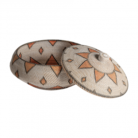 Vas decorativ ratan alb|Decoratiuni etnice naturale [1]