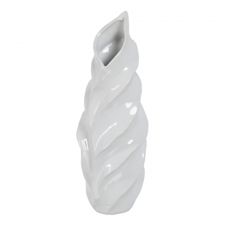 Vaze - Vaza Alba Sculpturala CreativDeco - Piesa de Design pentru Flori