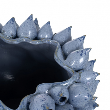 Vaza Sculpturala Albastra CreativDeco - Element Central pentru Decor Contemporan [3]
