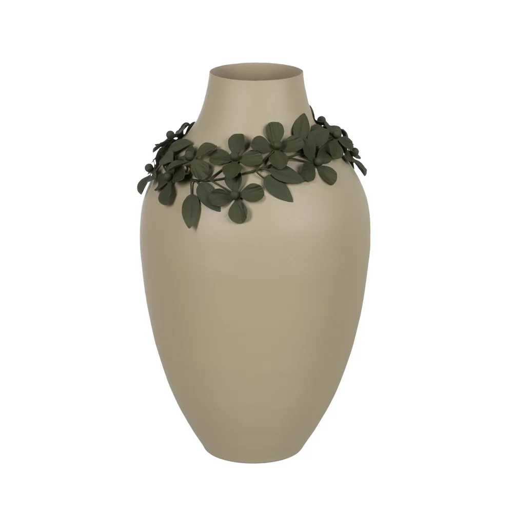 Decor Antic - Vaza Bej cu Influente Antice | Decoratiuni Elegante