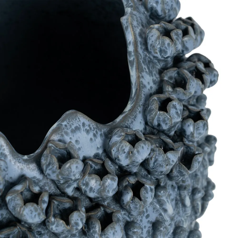 Vaza Ceramica Blue Mica, albastra - creativdeco.ro [6]