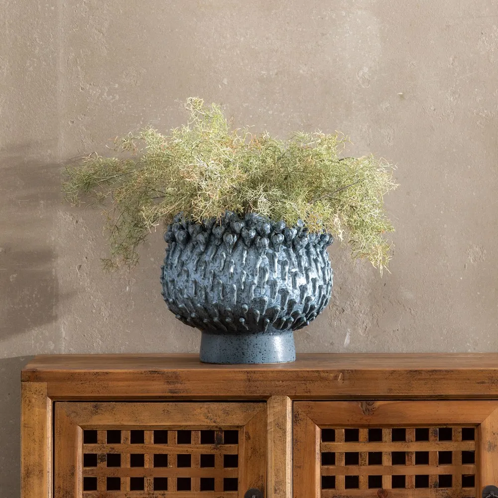 Vaza Ceramica Blue Mica, albastra - creativdeco.ro [1]