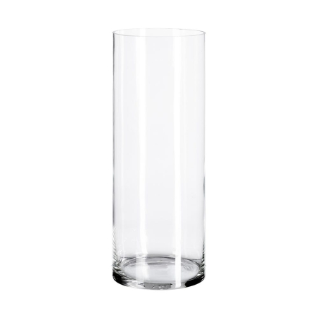 Obiecte decorative - Vază cilindrică din sticlă transparentă pentru aranjamente florale