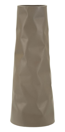 Vază crem din fier cu suprafață texturată neregulată, 50 cm înălțime