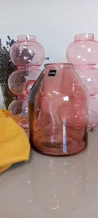 Vaza roz tip borcan cu maner, Cyl|creativdeco