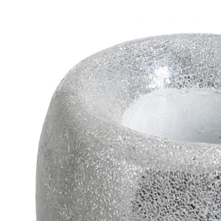 Vaza alba sculpturala fibra decor moderna [3]