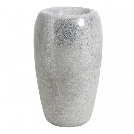 Vaza alba sculpturala fibra decor moderna [2]