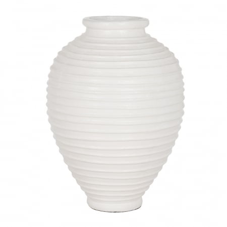 Vaza alba mare fibrociment decor industrial [2]