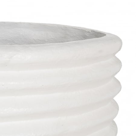 Vaza alba mare fibrociment decor contemporan [4]