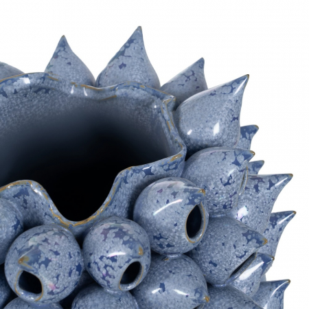 Vaza Tridimensionala Albastra CreativDeco - Detalii Sculpturale pentru Decor Interior [3]