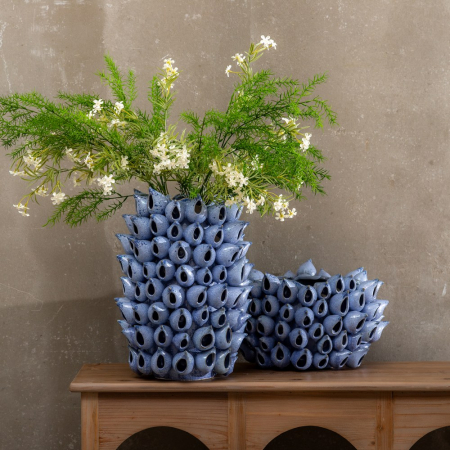 Vaza Tridimensionala Albastra CreativDeco - Detalii Sculpturale pentru Decor Interior [1]