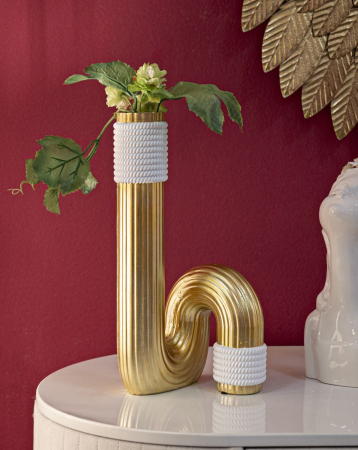 Vaza aurie decorativa moderna CreativDeco [4]