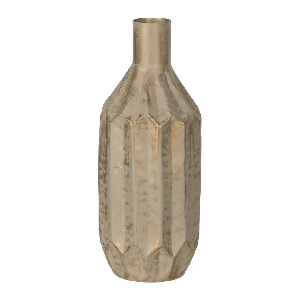 Vaze - Vaza aurie decorativa cu model geometric | Obiecte antice