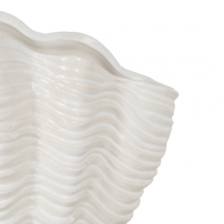 Vaza decorativa ceramica crem cu rol dublu|Obiecte ceramice decorative pentru accente moderne [2]