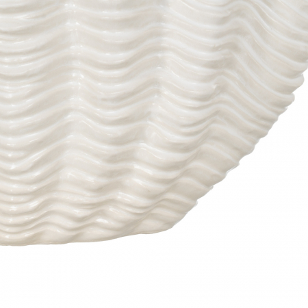 Vaza decorativa ceramica crem cu rol dublu|Obiecte ceramice decorative pentru accente moderne [4]