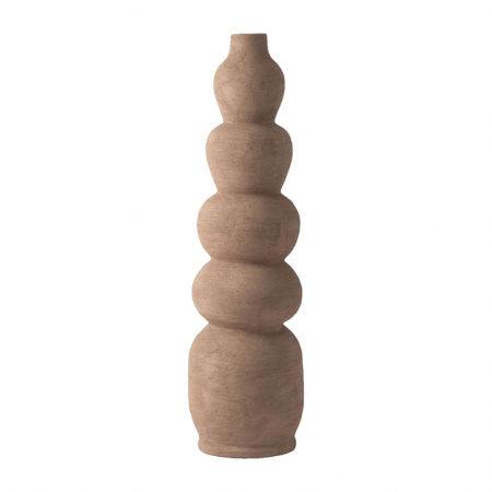 Vaze inalte de podea - Vază decorativă argilă sculpturală 71.5cm sable – stil boho japandi