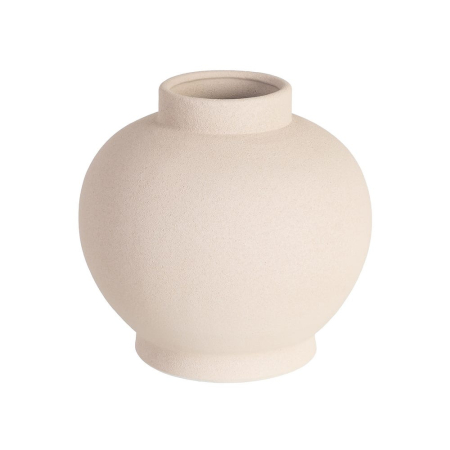 Vaze - Vază decorativă din ceramică crem cu formă rotundă