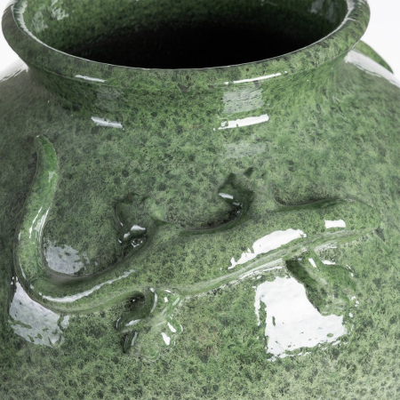 Vază decorativă din ceramică verde glazurată – formă de amforă [4]