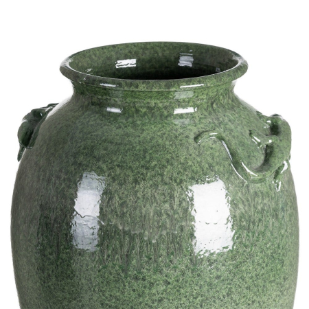 Vază decorativă din ceramică verde glazurată – amforă înaltă [2]