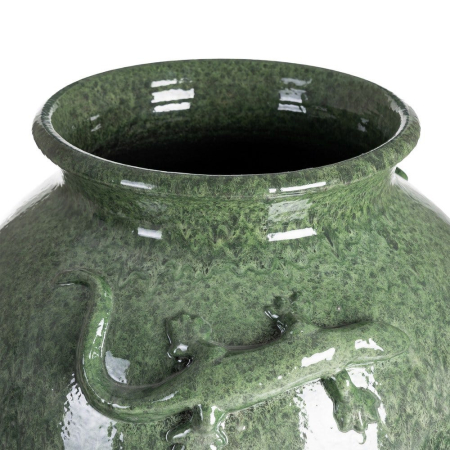 Vază decorativă din ceramică verde glazurată – amforă înaltă [3]