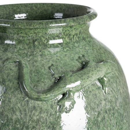 Vază decorativă din ceramică verde glazurată – amforă înaltă [4]
