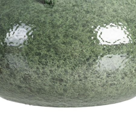 Vază decorativă din ceramică verde glazurată cu siluetă joasă rotunjită – imagine principală pe consolă [5]