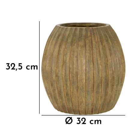 Vază decorativă modernă din rășină cu textură verticală Breeze [6]