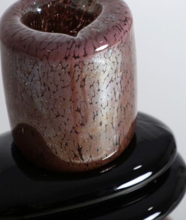 Vază sticlă burgundy cu accente negre Ruise [2]