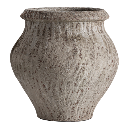 Obiecte decorative in Stil Clasic - Vază decorativă din teracotă gri antichizat Ninhae