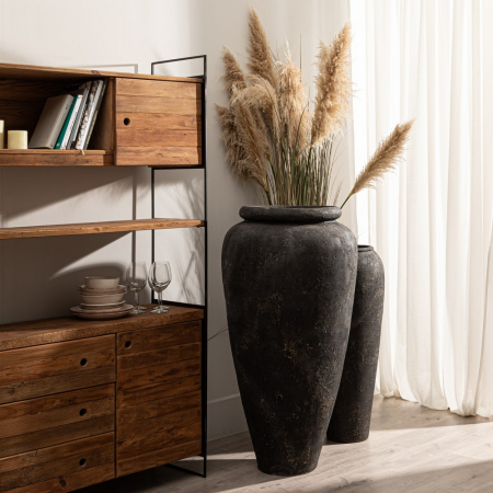 Vaza gri mare fibrociment decor modern [1]