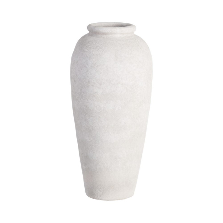 Vaze - Vază decorativă înaltă ceramică albă formă rotunjită