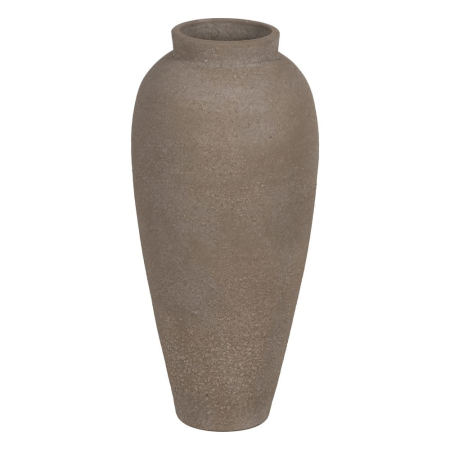 Vaze inalte de podea - Vază decorativă înaltă din ceramică gri texturată formă conică