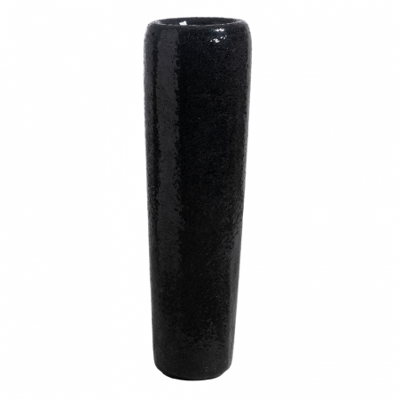Vaza neagra inalta sculpturala fibra [2]