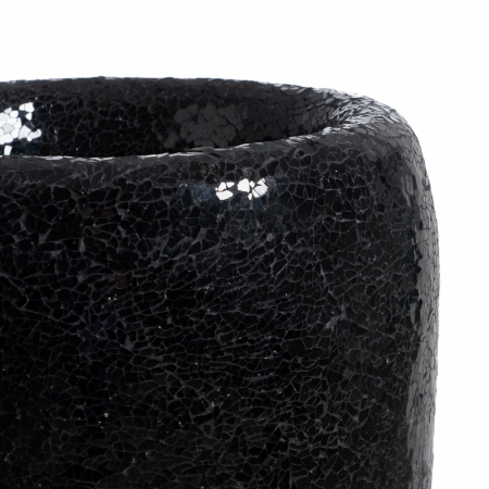 Vaza neagra inalta sculpturala fibra [5]