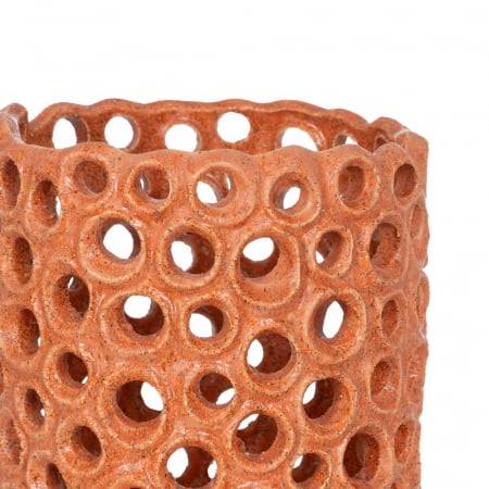 Vaza ceramica portocalie pentru decor boho|Vaze colorate pentru interioare creative [3]