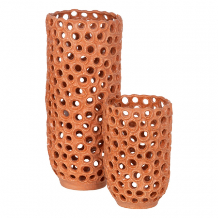 Vaza portocalie ceramica pentru decor modern|Vaze vibrante pentru interioare expresive [1]