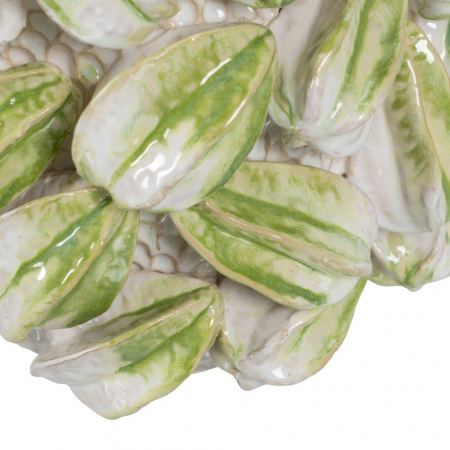 Vaza ceramica verde alb rustica moderna [5]