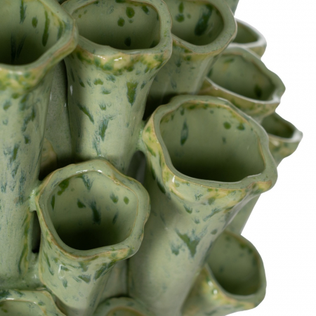Vaza mare ceramica verde mata pentru buchete|Vaze decorative naturale pentru decor contemporan [4]