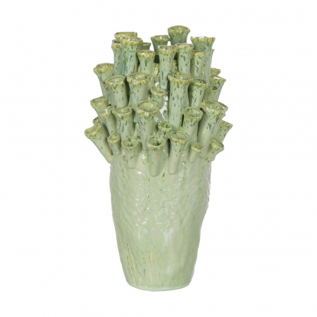 Vaze - Vaza mare ceramica verde mata pentru buchete|Vaze decorative naturale pentru decor contemporan