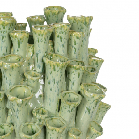 Vaza mare ceramica verde mata pentru buchete|Vaze decorative naturale pentru decor contemporan [3]