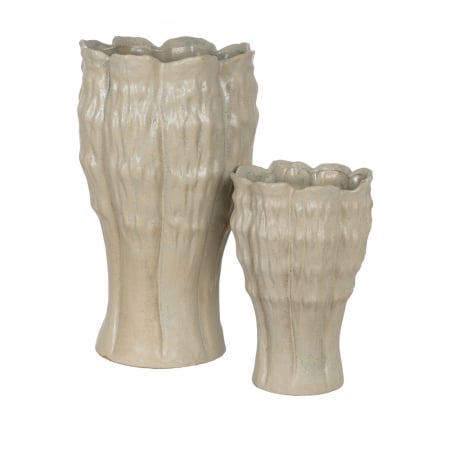 Vaza inalta ceramica bej pentru decor boho|Vaze naturale pentru interioare rafinate [1]