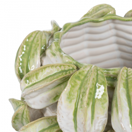 Vaza Ceramica Verde Si Alb CreativDeco - Design Organic Pentru Interioare Eclectice [2]