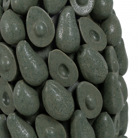 Vaza ceramica verde decor floral voluminos [4]