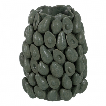 Obiecte decorative - Vaza ceramica verde decor floral voluminos