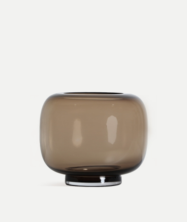 Vaze - Vază decorativă din sticlă maro ZINA – imagine principală