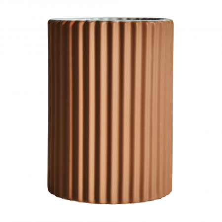 Vaza Art Deco ceramica maro plisata|Vaze decorative elegante