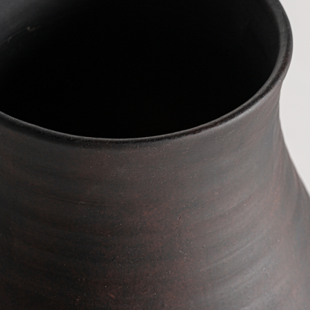 Vaza Art Deco ceramica neagra rotunda|Vaze decorative statement [1]