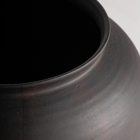 Vaza Art Deco ceramica neagra compacta|Vaze decorative sofisticate [1]