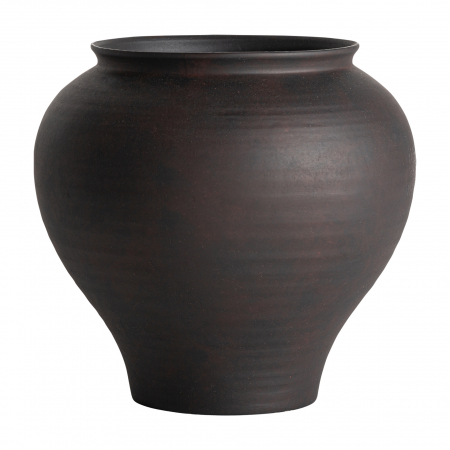 Vaze - Vaza Art Deco ceramica neagra compacta|Vaze decorative sofisticate